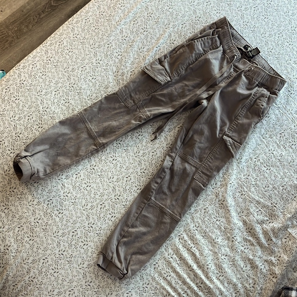 Grey Rewash cargo jogger pants